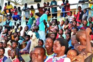 Crowds gather for the final match