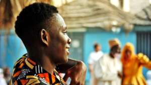 Ibrahima relaxing at the graduation ceremony