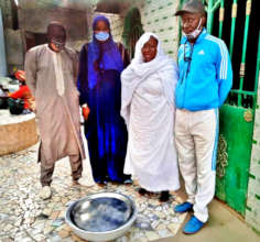 MDG's Mamadou, Bouri and Ndaraw with Godmother