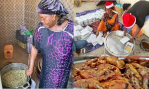 Oumou and her team prepare the feast