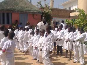 Sensei Gora Seck leading a class