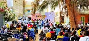 Gathering for the award ceremony