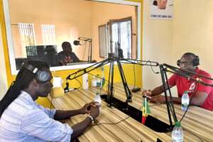 Issa Kouayte and Dr. Mane discuss scabies on radio