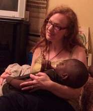 ... and finds comfort and nurture in Sonia's arms