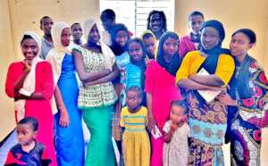 Issa and older girls writing exams in Dahra Djolof