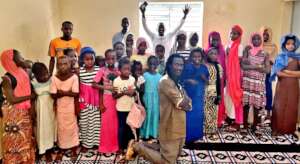 Younger girl students in Dahra Djolof with Issa