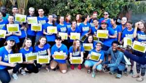 The humanitarians, with appreciation certificates