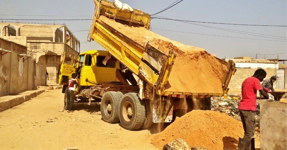 Many tons of sand are required