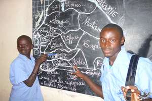 Arouna showing home area of Kolda in south Senegal