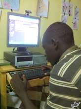Talibe Arouna Kande writing to Canadian friend