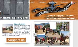 Top of the English welcome page of the new website