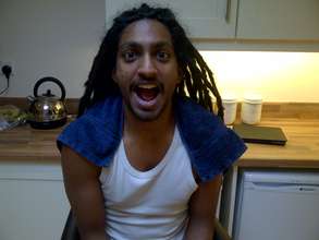 Janek with his "dreads" before his remarkable gift