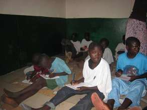 Kalidou in class at old railway station, June 2008