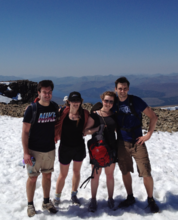 Venetia (2nd from left) on top of Ben Nevis