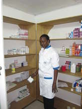 Nurse Anta in dispensary of MDG's infirmary