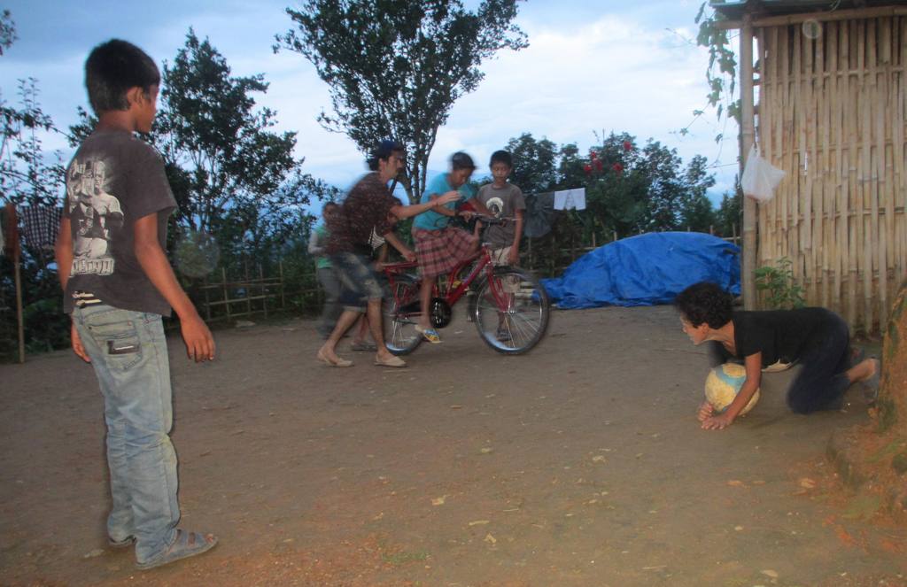 Rafael a volunteer  (Spain) bought a bike for kids