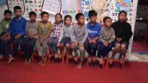 The kids  from the special school