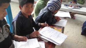 Kids happy to  learn to read and write