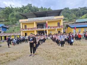school materials distribution  Program at school
