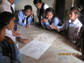 Kids signing in happy new  year greeting