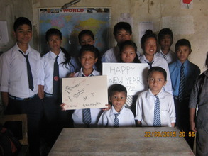 The kids wish for their coming happy new year