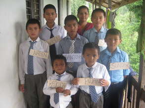 The boys at the orphanage with  mother