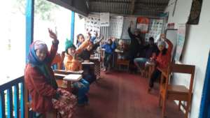The kids preparing for their half yearly exam