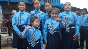 Girls at the special school