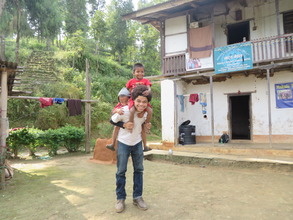 Jumoke Richard carrying  the small kids