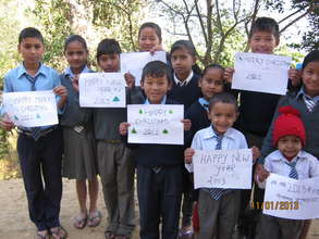 The children extend greetings and best wishes.