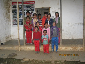 The kids at  the orphanage after  the earhquake