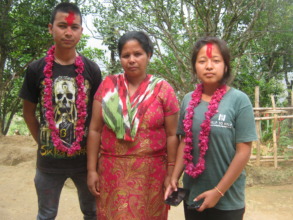 Rabin and  Kopila  with her caretaker  mother