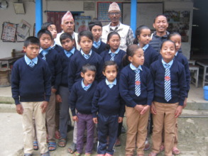 Kids  with  their school teachers.