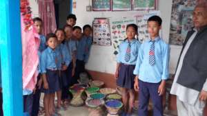 The kids  and the teachers