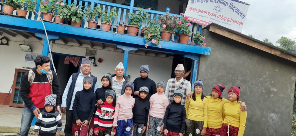 Provide materials to 15 deaf and mute Nepali kids.