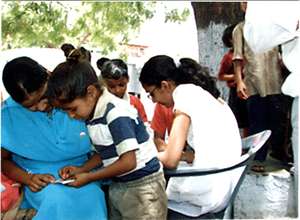 Children at urban slum