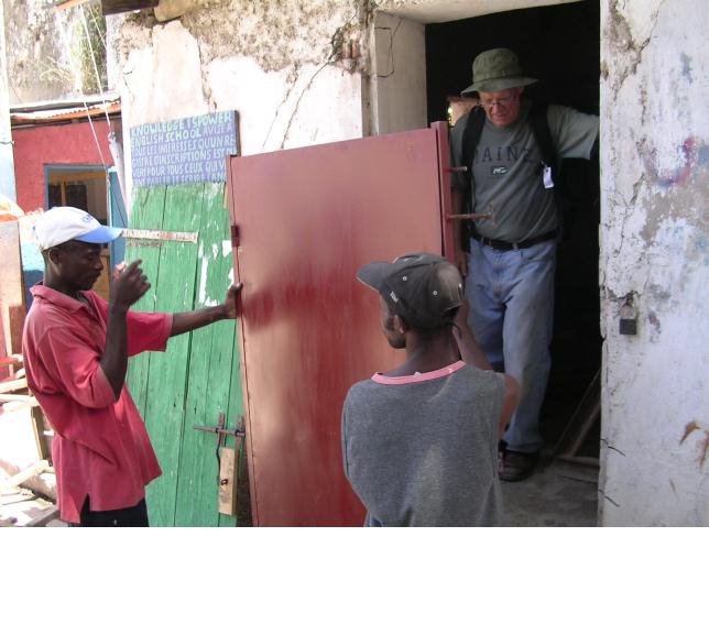 Installing New Door on Pump House to Protect Contr