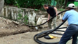 Installation of new water pipe
