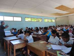 A class in session at Nicolau Lobato High School