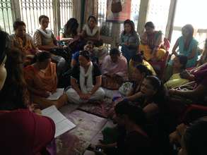 Interaction with women and girls...