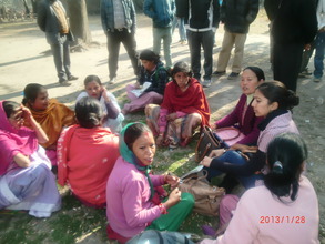In a group meeting