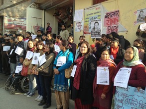 Women protesting for their rights