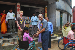 Dipak Basu meeting newly enrolled students