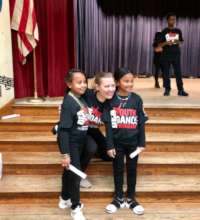 DEA YDP Instructor Jennifer with two students