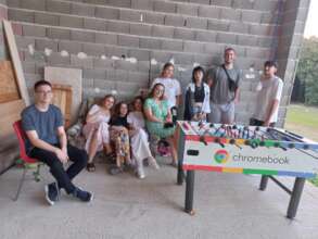 Young people attending a peace camp