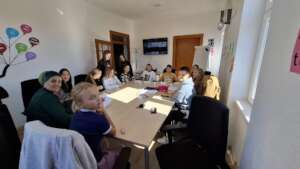 Children attending a theater class