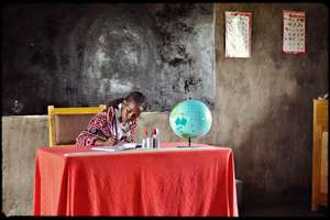 Teacher preparing for the class