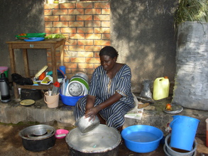 Washing dishes