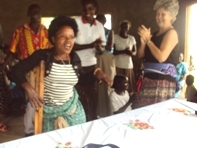 disabled dancing with the project sponsor Vicky