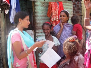 Visits to prospective new students' houses in slum